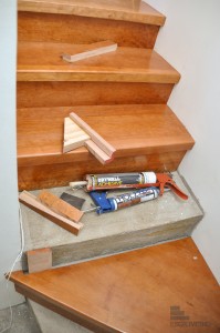 instalación revestimiento de madera para escalera